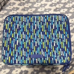 Vera Bradley Blue and Green Geometric Laptop Case